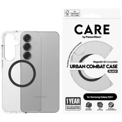   PanzerGlass Flagship Urban Combat Black QI MagSafe-kompatibilis tok Samsung Galaxy S25 Plus - átlátszó