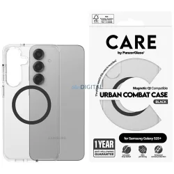   PanzerGlass Flagship Urban Combat Black QI MagSafe-kompatibilis tok Samsung Galaxy S25 Plus - átlátszó