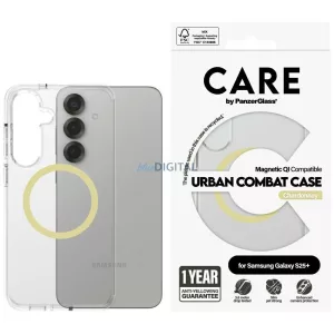 PanzerGlass Flagship Urban Combat Chardonnay QI MagSafe-kompatibilis tok Samsung Galaxy S25 Plus - átlátszó