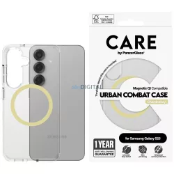   PanzerGlass Flagship Urban Combat Chardonnay QI MagSafe-kompatibilis tok Samsung Galaxy S25 - átlátszó