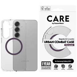   PanzerGlass Flagship Urban Combat Purple QI MagSafe-kompatibilis tok Samsung Galaxy S25 Plus - átlátszó