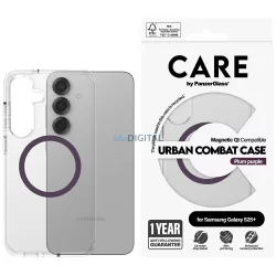   PanzerGlass Flagship Urban Combat Purple QI MagSafe-kompatibilis tok Samsung Galaxy S25 Plus - átlátszó