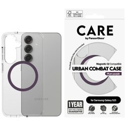   PanzerGlass Flagship Urban Combat Purple QI MagSafe-kompatibilis tok Samsung Galaxy S25 - átlátszó