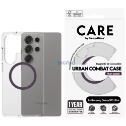   PanzerGlass Flagship Urban Combat Purple QI MagSafe-kompatibilis tok Samsung Galaxy S25 Ultra - átlátszó