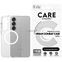  PanzerGlass Flagship Urban Combat White QI MagSafe-kompatibilis tok Samsung Galaxy S25 Plus - átlátszó