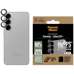   PanzerGlass Hoops Lens Protector edzett üveg kamera lencse védő fólia fekete szegéllyel Samsung Galaxy S25 Plus