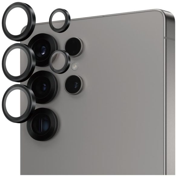 PanzerGlass Hoops Lens Protector edzett üveg kamera lencse védő fólia fekete szegéllyel Samsung Galaxy S25 Ultra