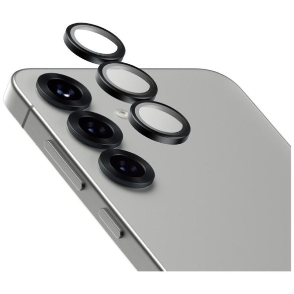 PanzerGlass Hoops Lens Protector kerámia üveg kamera lencse védő fólia fekete szegéllyel Samsung Galaxy S25 Plus