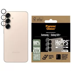   PanzerGlass Hoops Lens Protector edzett üveg kamera lencse védő fólia átlátszó-fekete szegéllyel Samsung Galaxy S25 Plus