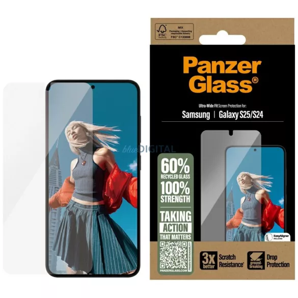 PanzerGlass edzett üveg kijelzővédő Samsung Galaxy S25