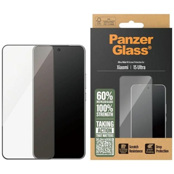 PanzerGlass edzett üveg fekete szegéllyel Xiaomi 15 Ultra
