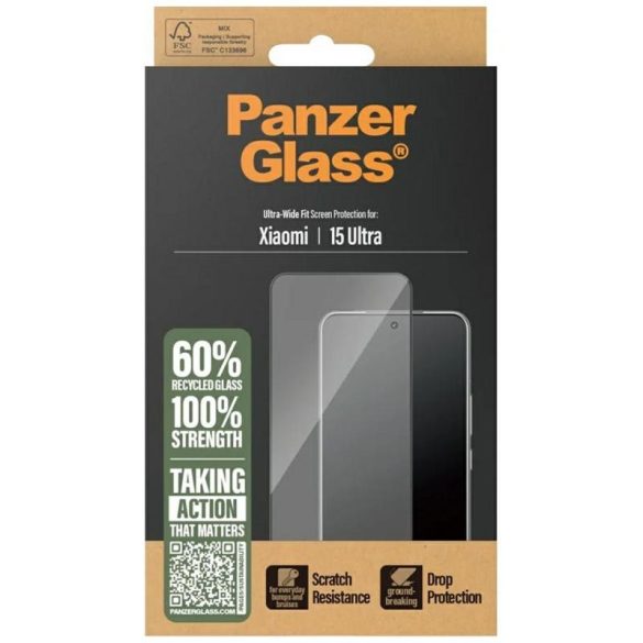 PanzerGlass edzett üveg fekete szegéllyel Xiaomi 15 Ultra
