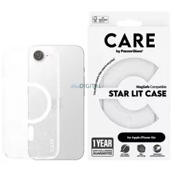   CARE by PanzerGlass Flagship Urban Combat StarLight fehér MagSafe tok az iPhone 16e, átlátszó