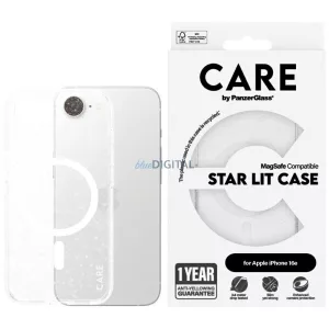 CARE by PanzerGlass Flagship Urban Combat StarLight fehér MagSafe tok az iPhone 16e, átlátszó