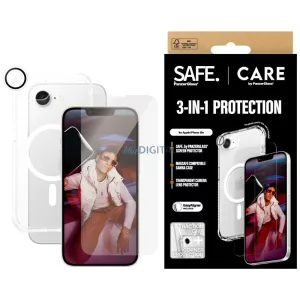 CARE by PanzerGlass Fashion 3 az 1-ben védőkészlet: tok + üveg + lencse az iPhone 16e