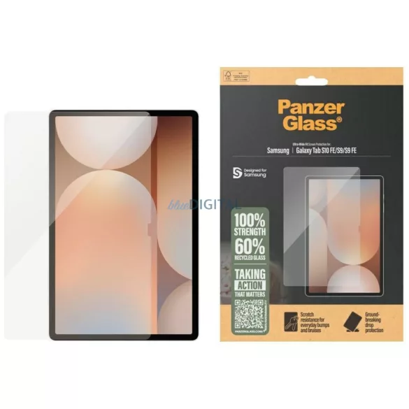 PanzerGlass Ultra-Wide edzett üveg    Kompatibilis Samsung Galaxy Tab S10 FE/S9/S9 FE készülékekkel