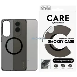   CARE by PanzerGlass Flagship Urban Combat fekete QI tok Samsung Galaxy S25 Edge, füstös színben