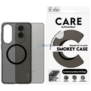 CARE by PanzerGlass Flagship Urban Combat fekete QI tok Samsung Galaxy S25 Edge, füstös színben
