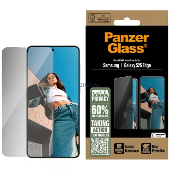 PanzerGlass Ultra-Wide Fit adatvédelmi üveg Samsung Galaxy S25 Edge