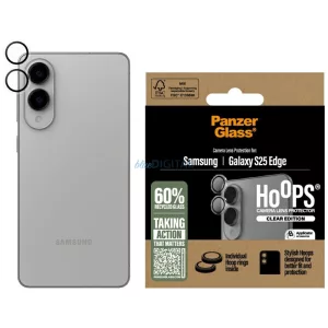 Edzett üvegből készült kameraobjektív-védőfólia (PanzerGlass Hoops) Samsung Galaxy S25 Edge készülékhez – átlátszó