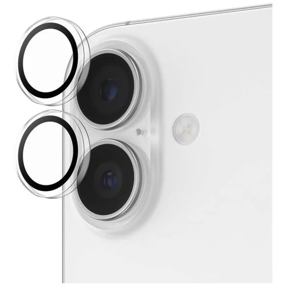 PanzerGlass Hoops edzett üveg lencse képernyővédő iPhone 17 / 16 / 16 Plus készülékhez