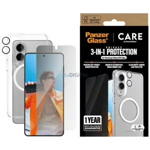 CARE védőkészlet a PanzerGlass-tól
Flagship 3 az 1-ben tok + adatvédelmi üveg + lencse Samsung Galaxy S25 E