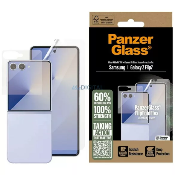 PanzerGlass FlipFoldFlex 2-in-1 edzett üveg front kijelzőre + fólia a fő kijelzőre Samsung Galaxy Z Flip7