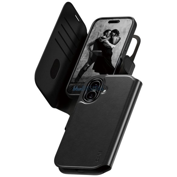 Case CARE by PanzerGlass Feature Tango 2w1 pénztárca tok MagSafe iPhone 17-hoz fekete