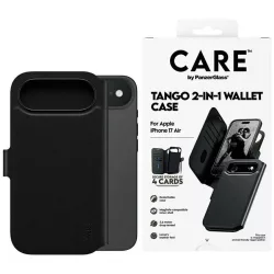  Case CARE by PanzerGlass Feature Tango 2w1 pénztárca tok MagSafe iPhone Airhez fekete