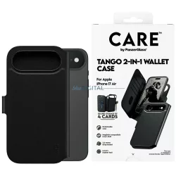   Case CARE by PanzerGlass Feature Tango 2w1 pénztárca tok MagSafe iPhone Airhez fekete