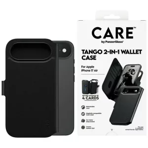 Case CARE by PanzerGlass Feature Tango 2w1 pénztárca tok MagSafe iPhone Airhez fekete