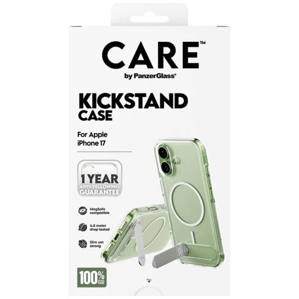 Case CARE by PanzerGlass Feature w. Kickstand MagSafe iPhone-hoz 17 átlátszó