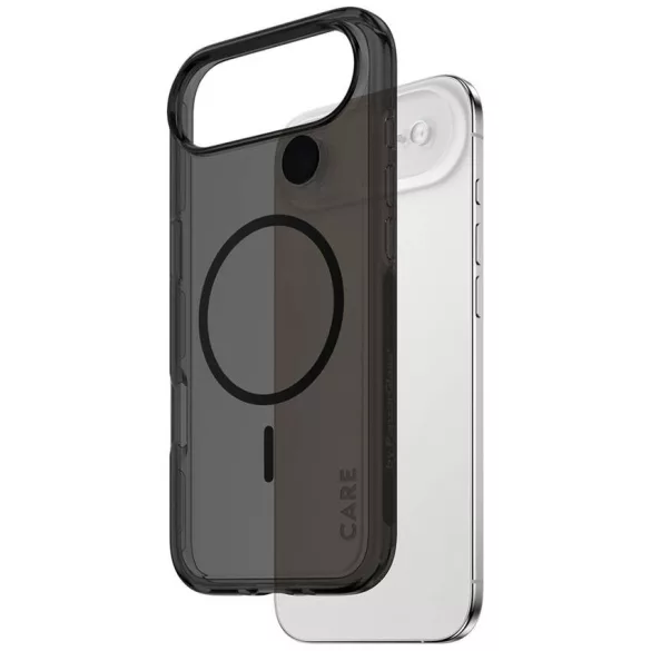 CARE by PanzerGlass Flagship Urban Explorer tok fekete színben MagSafe iPhone Air füstre