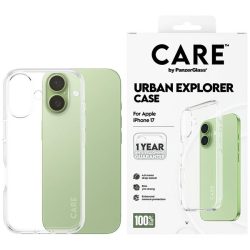   Case CARE by PanzerGlass zászlóshajó Urban Explorer w. átlátszó keret iPhone 17 átlátszó