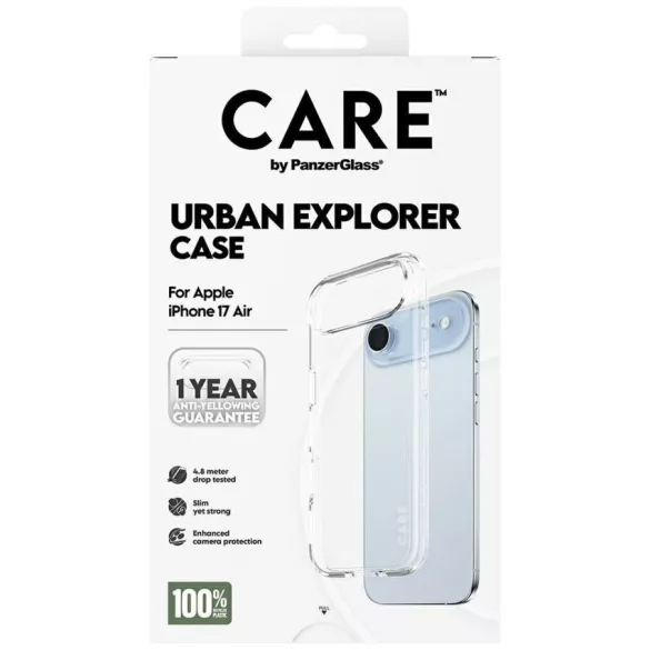 Case CARE by PanzerGlass zászlóshajó Urban Explorer w. Clear Frame az iPhone Air készülékhez