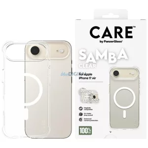 Case CARE by PanzerGlass Divatos Samba w. White MagSafe iPhone Air átlátszó tok iPhone Airhez