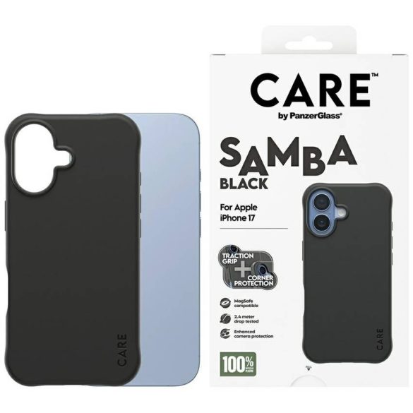 Case CARE by PanzerGlass Divatos Samba MagSafe iPhone 17 fekete