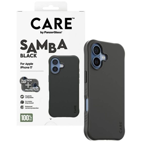 Case CARE by PanzerGlass Divatos Samba MagSafe iPhone 17 fekete