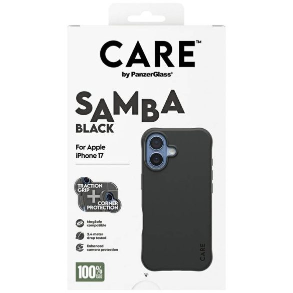 Case CARE by PanzerGlass Divatos Samba MagSafe iPhone 17 fekete