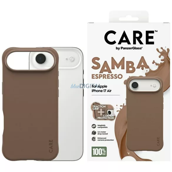 Case CARE by PanzerGlass Divatos Samba MagSafe iPhone Air espresso tok iPhone Airhez