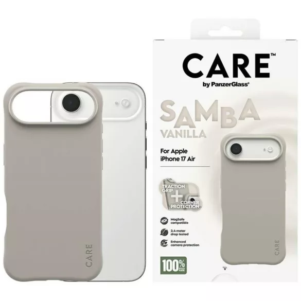 Case CARE by PanzerGlass Divatos Samba MagSafe iPhone Air vanília tokhoz