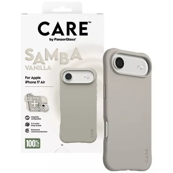 Case CARE by PanzerGlass Divatos Samba MagSafe iPhone Air vanília tokhoz