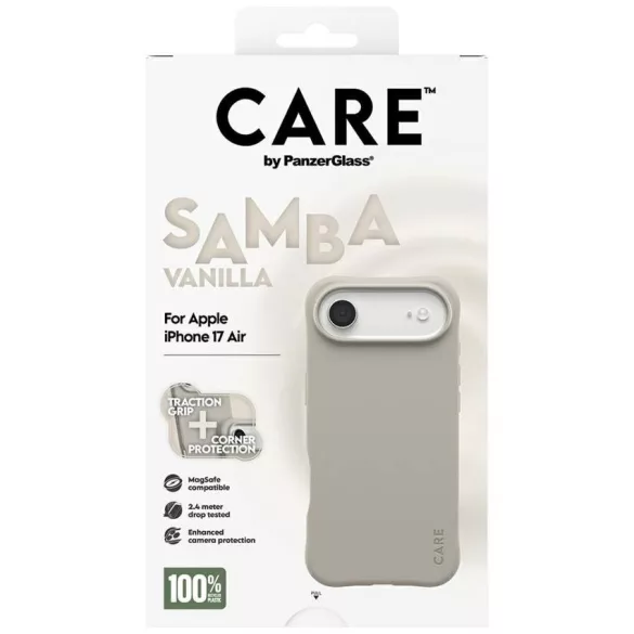 Case CARE by PanzerGlass Divatos Samba MagSafe iPhone Air vanília tokhoz