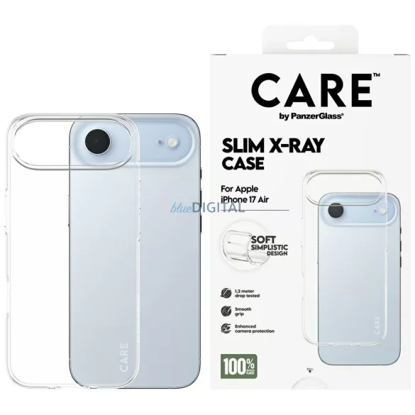 Case CARE by PanzerGlass Divatos X-Ray Soft Basic tok iPhone Air átlátszóhoz