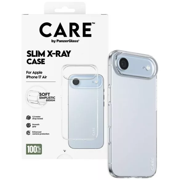 Case CARE by PanzerGlass Divatos X-Ray Soft Basic tok iPhone Air átlátszóhoz