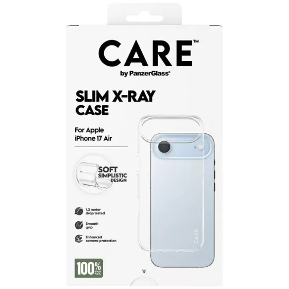Case CARE by PanzerGlass Divatos X-Ray Soft Basic tok iPhone Air átlátszóhoz