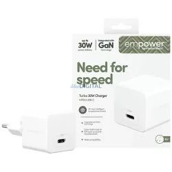   empower by PanzerGlass Turbo 30W USB-C hálózati töltő - ezüst-fekete