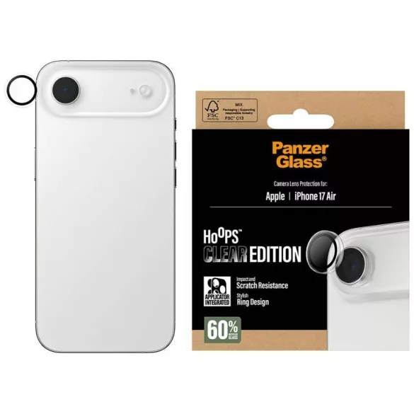 PanzerGlass Hoops edzett üveg lencse képernyővédő iPhone Air készülékhez