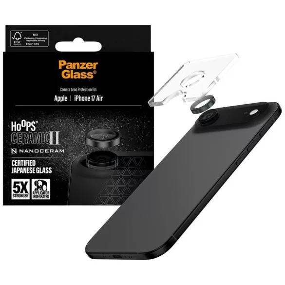 PanzerGlass Hoops Ceramic II lencseüveg iPhone Air készülékhez