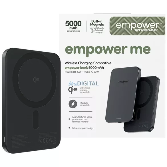 empower by PanzerGlass Bank powerbank 5000mAh - asztrofekete